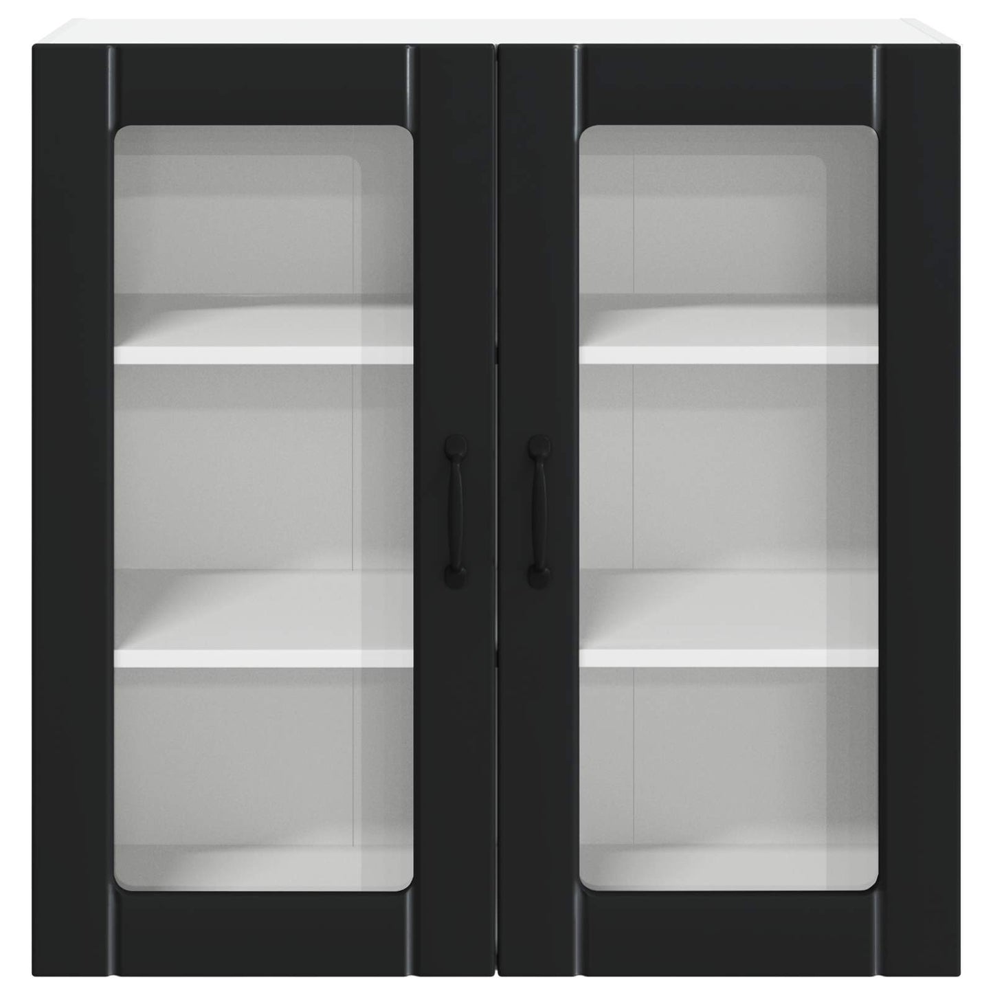 Mobile in vetro da parete LUCCA Nero 80 x 31 x 80 cm | homemem39