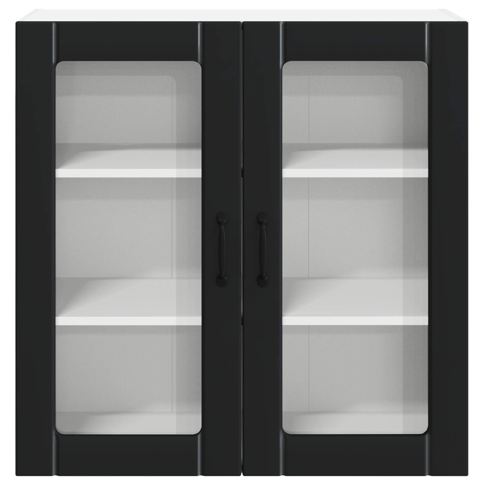 Mobile in vetro da parete LUCCA Nero 80 x 31 x 80 cm | homemem39