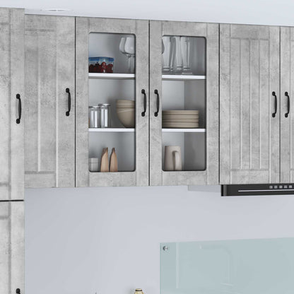 Mobile in vetro da parete LUCCA Grigio Cemento 80 x 31 x 80 cm | homemem39
