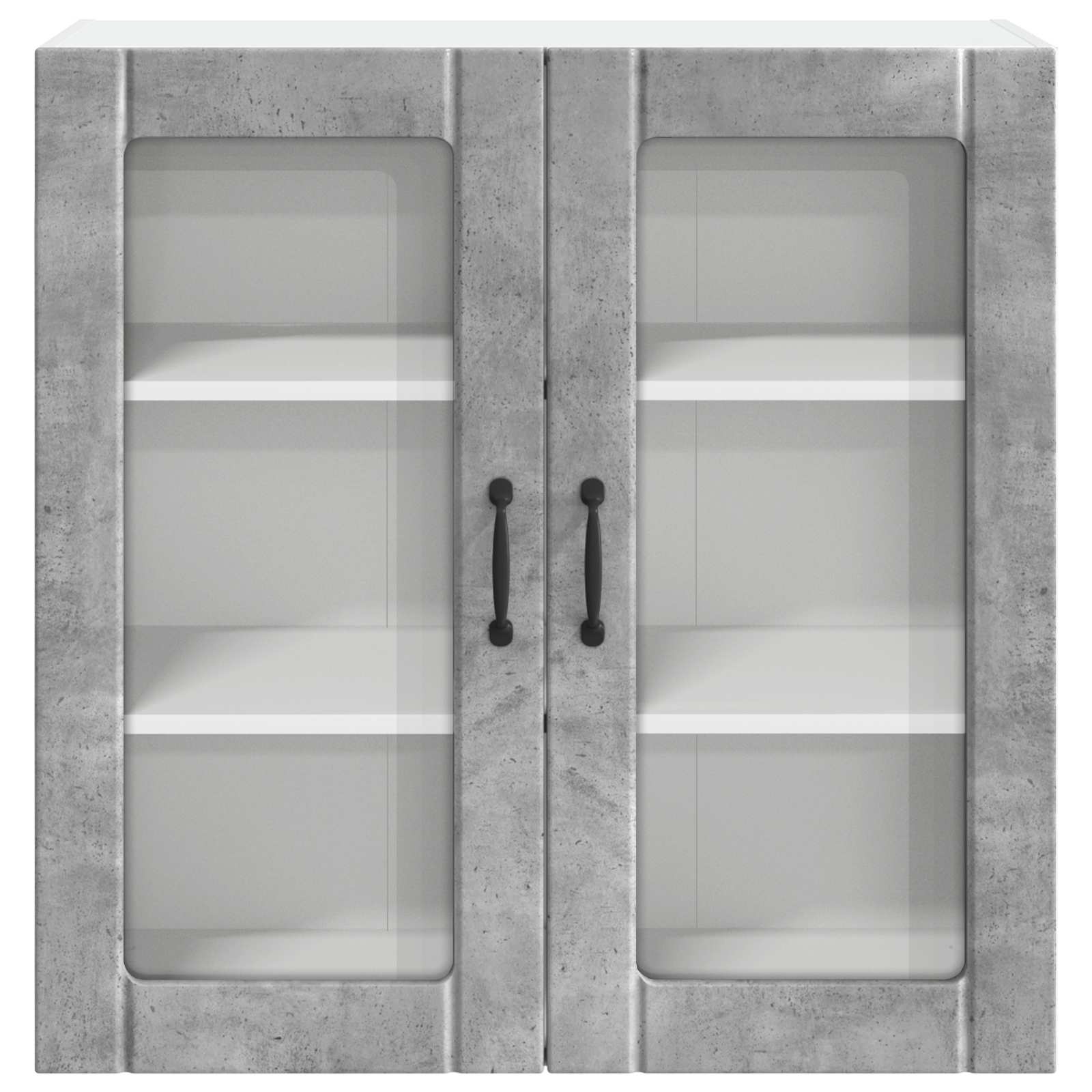 Mobile in vetro da parete LUCCA Grigio Cemento 80 x 31 x 80 cm | homemem39