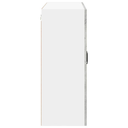 Mobile in vetro da parete LUCCA Grigio Cemento 80 x 31 x 80 cm | homemem39