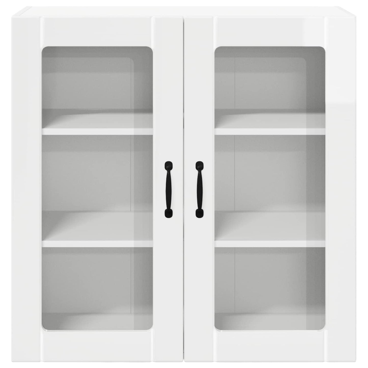 Mobile in vetro da parete LUCCA Bianco Lucido 80 x 31 x 80 cm | homemem39