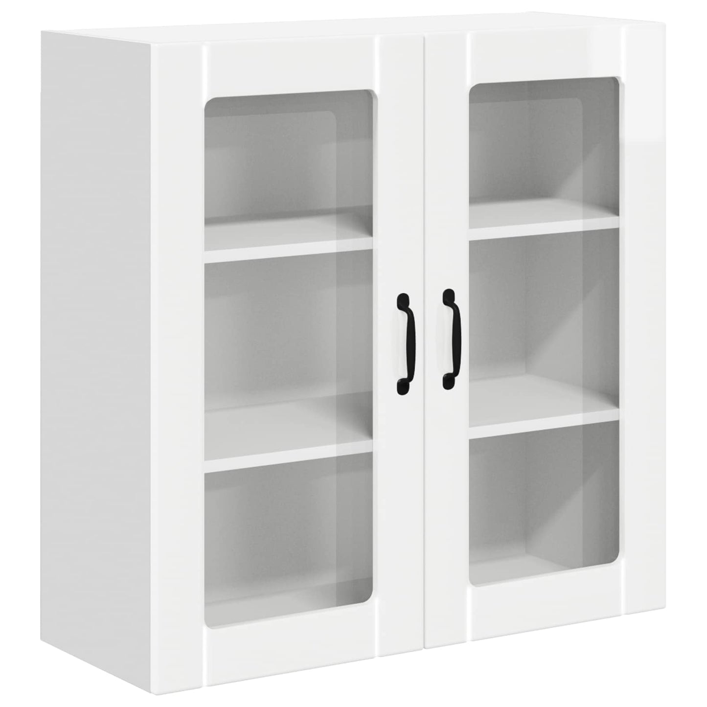 Mobile in vetro da parete LUCCA Bianco Lucido 80 x 31 x 80 cm | homemem39