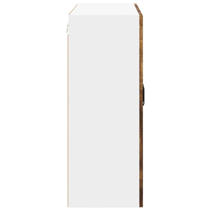Mobile in vetro da parete LUCCA Rovere Fumo 80 x 31 x 80 cm - homemem39