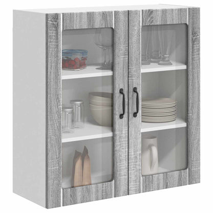Mobile in vetro da parete LUCCA Grigio Sonoma 80 x 31 x 80 cm | homemem39