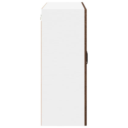 Mobile in vetro da parete LUCCA Rovere Marrone 80 x 31 x 80 cm