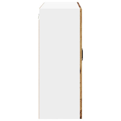 Mobile in vetro da parete LUCCA Legno antico 80 x 31 x 80 cm | homemem39