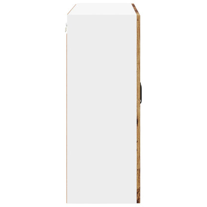 Mobile in vetro da parete LUCCA Legno antico 80 x 31 x 80 cm