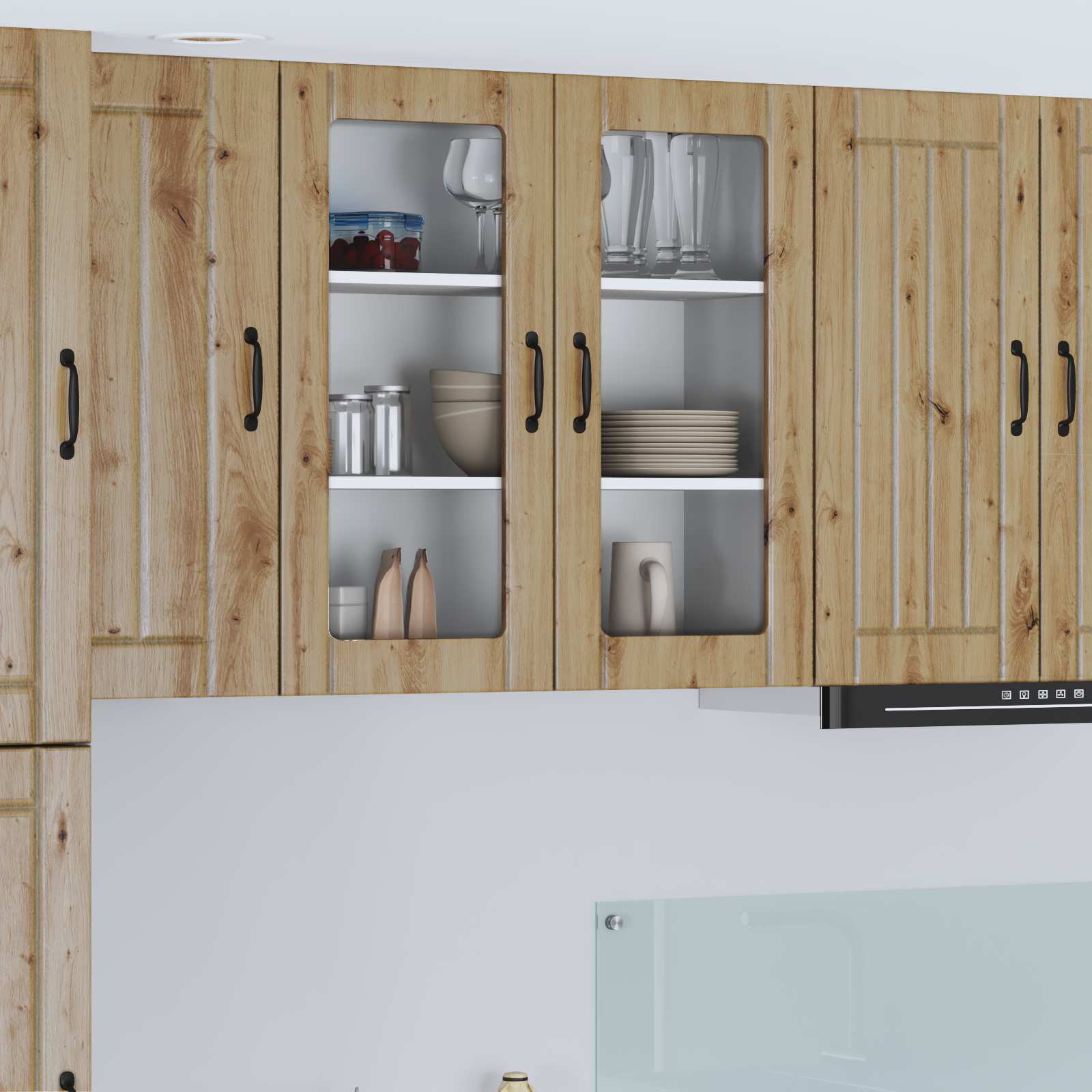 Mobile in vetro da parete LUCCA Rovere Artigianale | homemem39