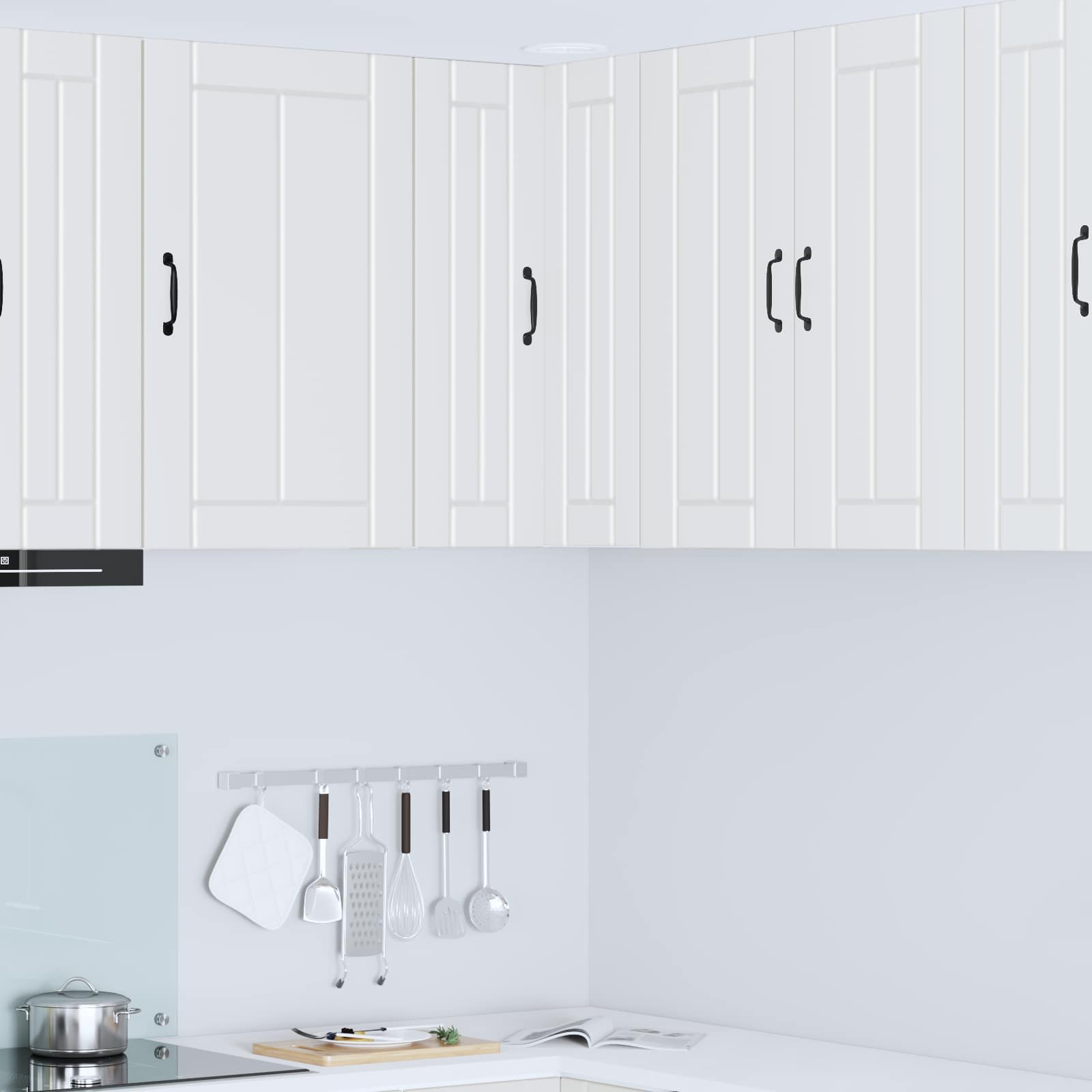 Mobile angolare per parete LUCCA Bianco 57 x 57 x 80 cm | homemem39