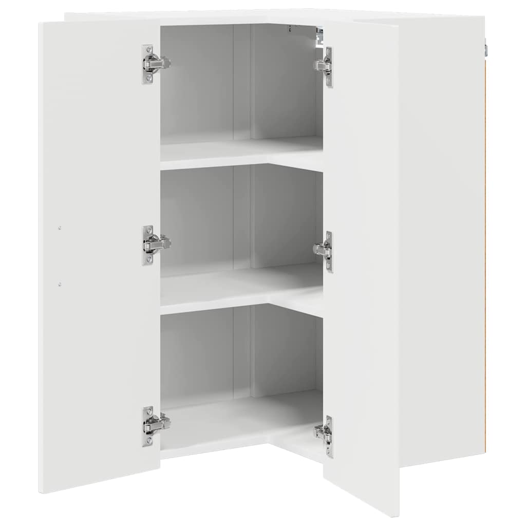 Mobile angolare per parete LUCCA Bianco 57 x 57 x 80 cm | homemem39