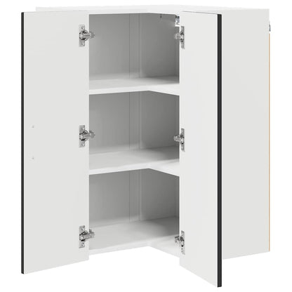 Mobile angolare per parete LUCCA Nero 57 x 57 x 80 cm | homemem39