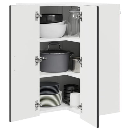 Mobile angolare per parete LUCCA Nero 57 x 57 x 80 cm | homemem39