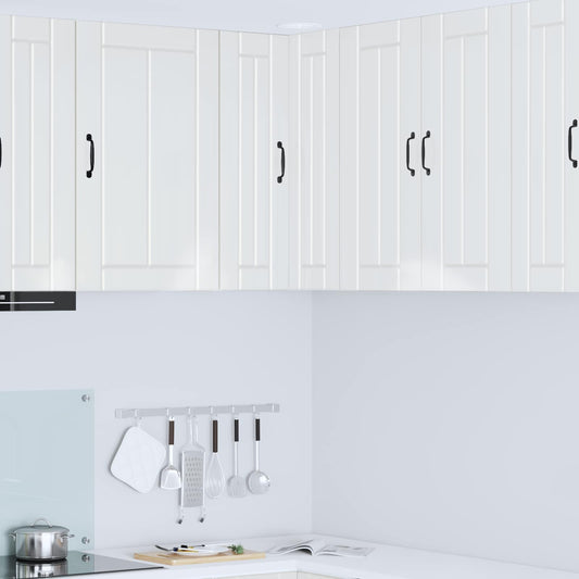 Mobile angolare per parete LUCCA Bianco Lucido 57 x 57 x 80 cm | homemem39