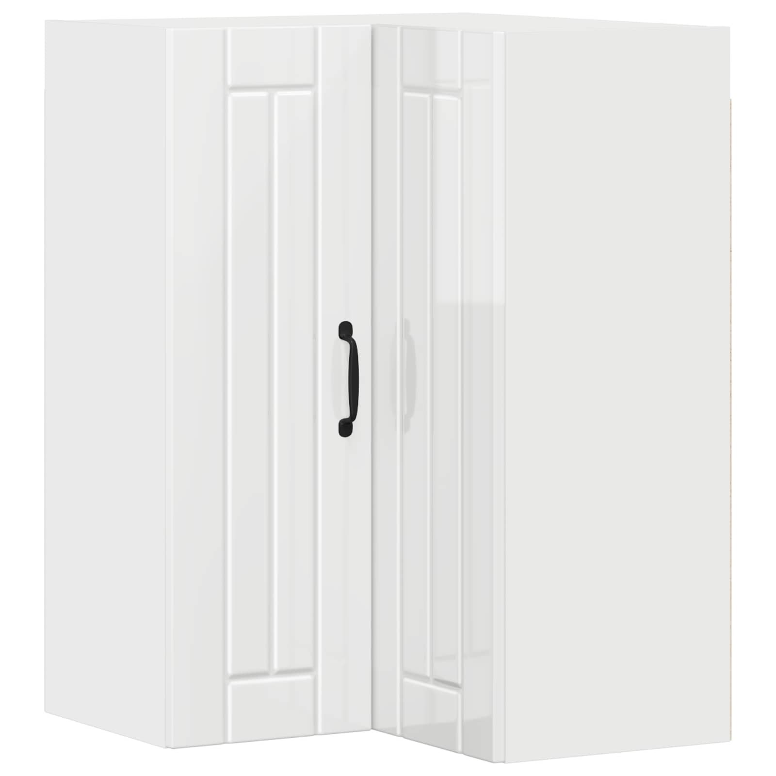 Mobile angolare per parete LUCCA Bianco Lucido 57 x 57 x 80 cm | homemem39