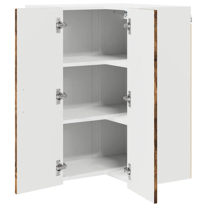 Mobile angolare per parete LUCCA Rovere Fumo 57 x 57 x 80 cm | homemem39