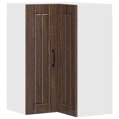 Mobile angolare per parete LUCCA Rovere Marrone 57 x 57 x 80 cm | homemem39
