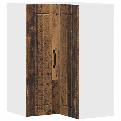 Mobile angolare per parete LUCCA Legno antico 57 x 57 x 80 cm | homemem39
