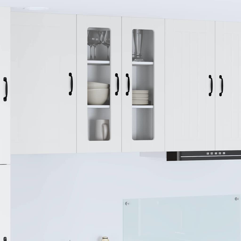 Mobile in vetro da parete LUCCA Bianco 60 x 31 x 80 cm | homemem39