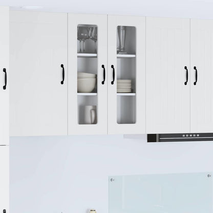 Mobile in vetro da parete LUCCA Bianco 60 x 31 x 80 cm | homemem39