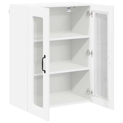 Mobile in vetro da parete LUCCA Bianco 60 x 31 x 80 cm | homemem39