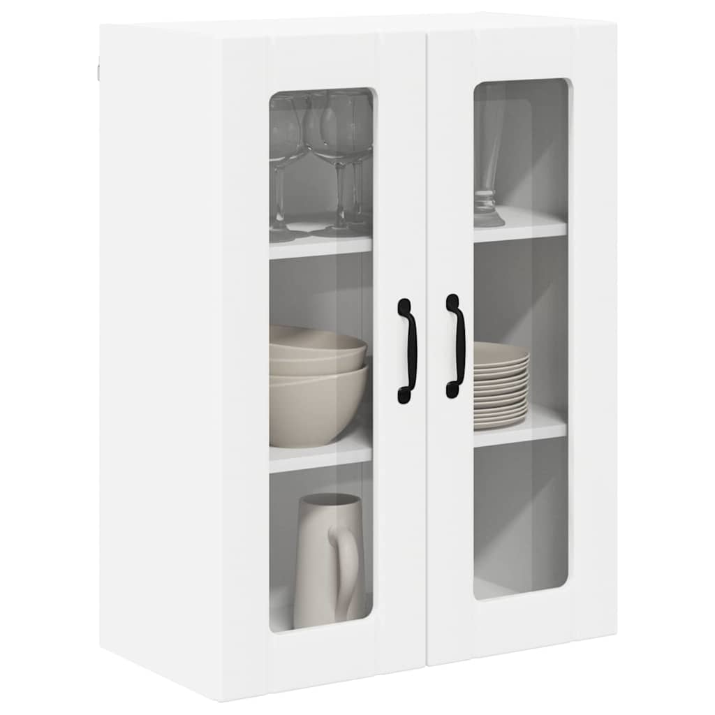 Mobile in vetro da parete LUCCA Bianco 60 x 31 x 80 cm | homemem39