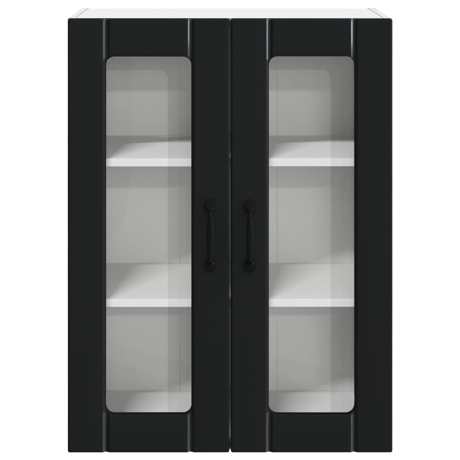 Mobile in vetro da parete LUCCA Nero 60 x 31 x 80 cm | homemem39
