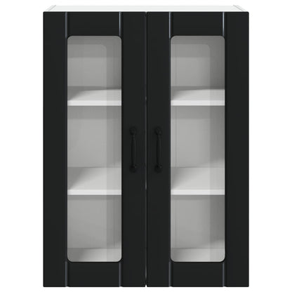 Mobile in vetro da parete LUCCA Nero 60 x 31 x 80 cm | homemem39