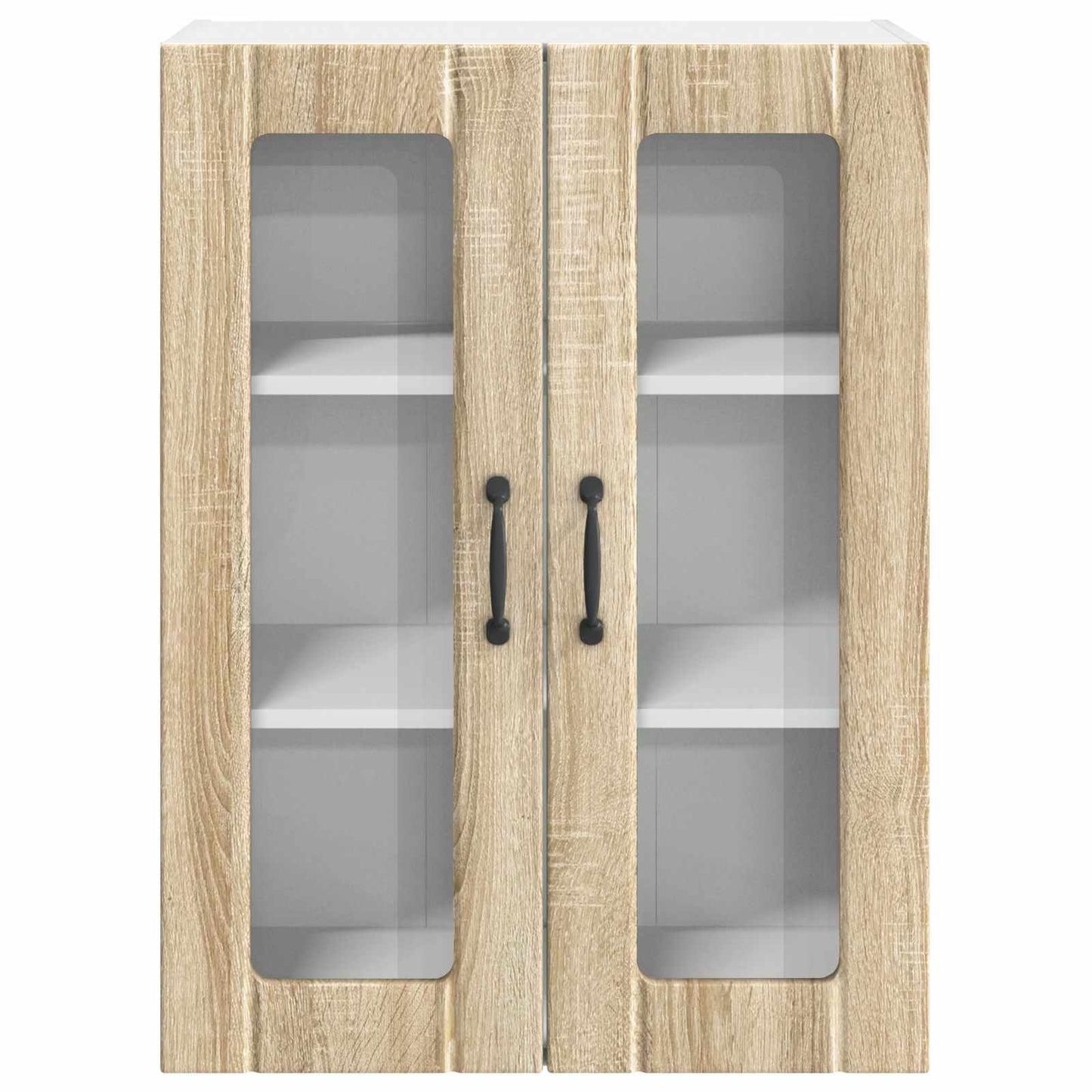 Mobile in vetro da parete LUCCA Rovere Sonoma 60 x 31 x 80 cm | homemem39