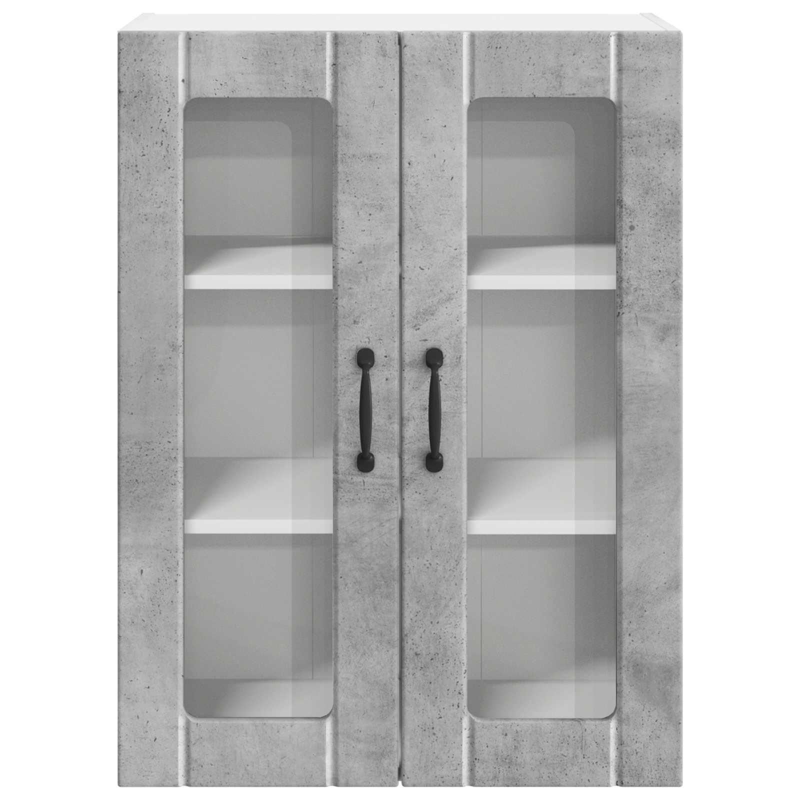 Mobile in vetro da parete LUCCA Grigio Cemento 60 x 31 x 80 cm | homemem39