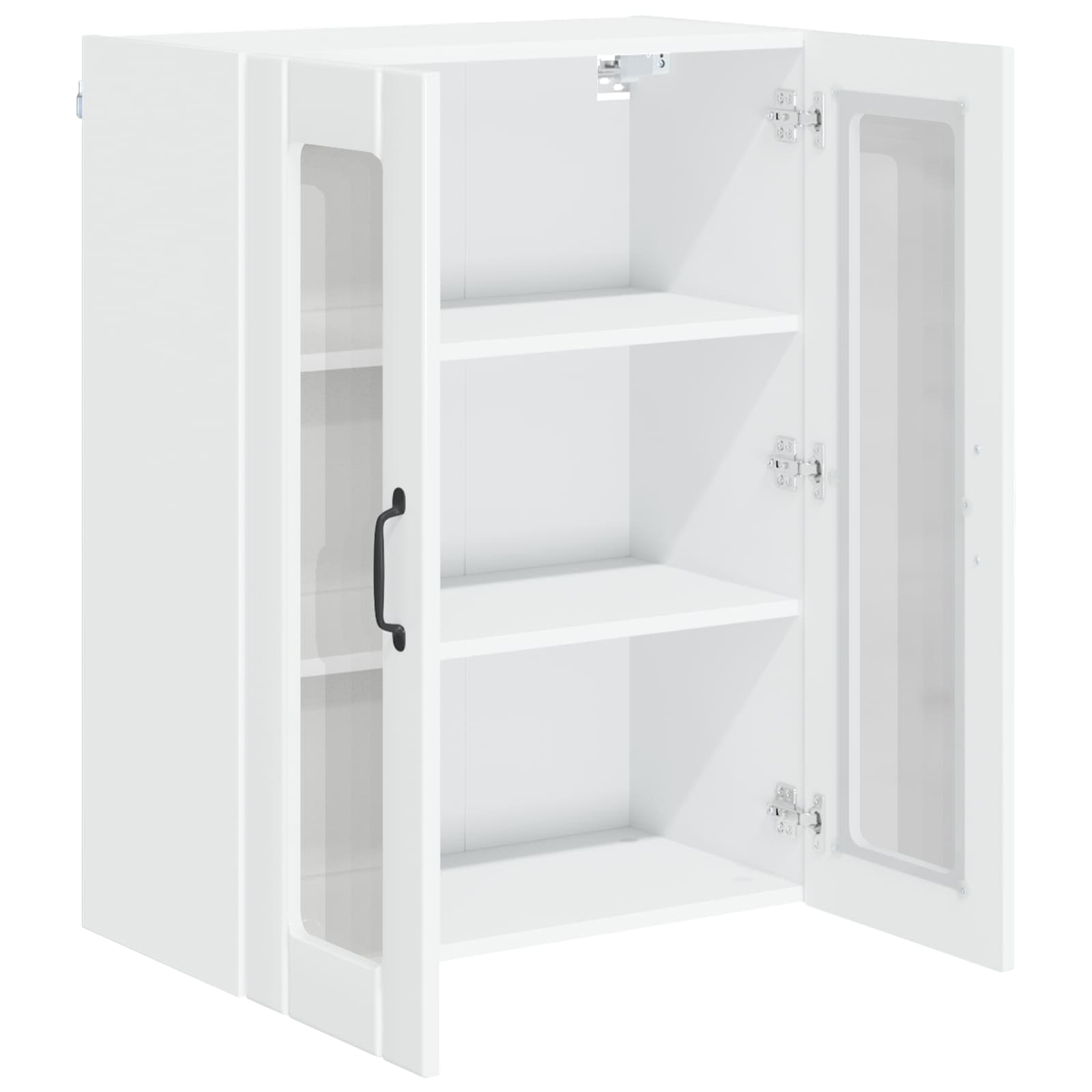 Mobile in vetro da parete LUCCA Bianco Lucido 60 x 31 x 80 cm | homemem39