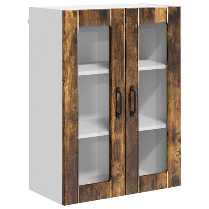 Mobile in vetro da parete LUCCA Rovere Fumo 60 x 31 x 80 cm - homemem39