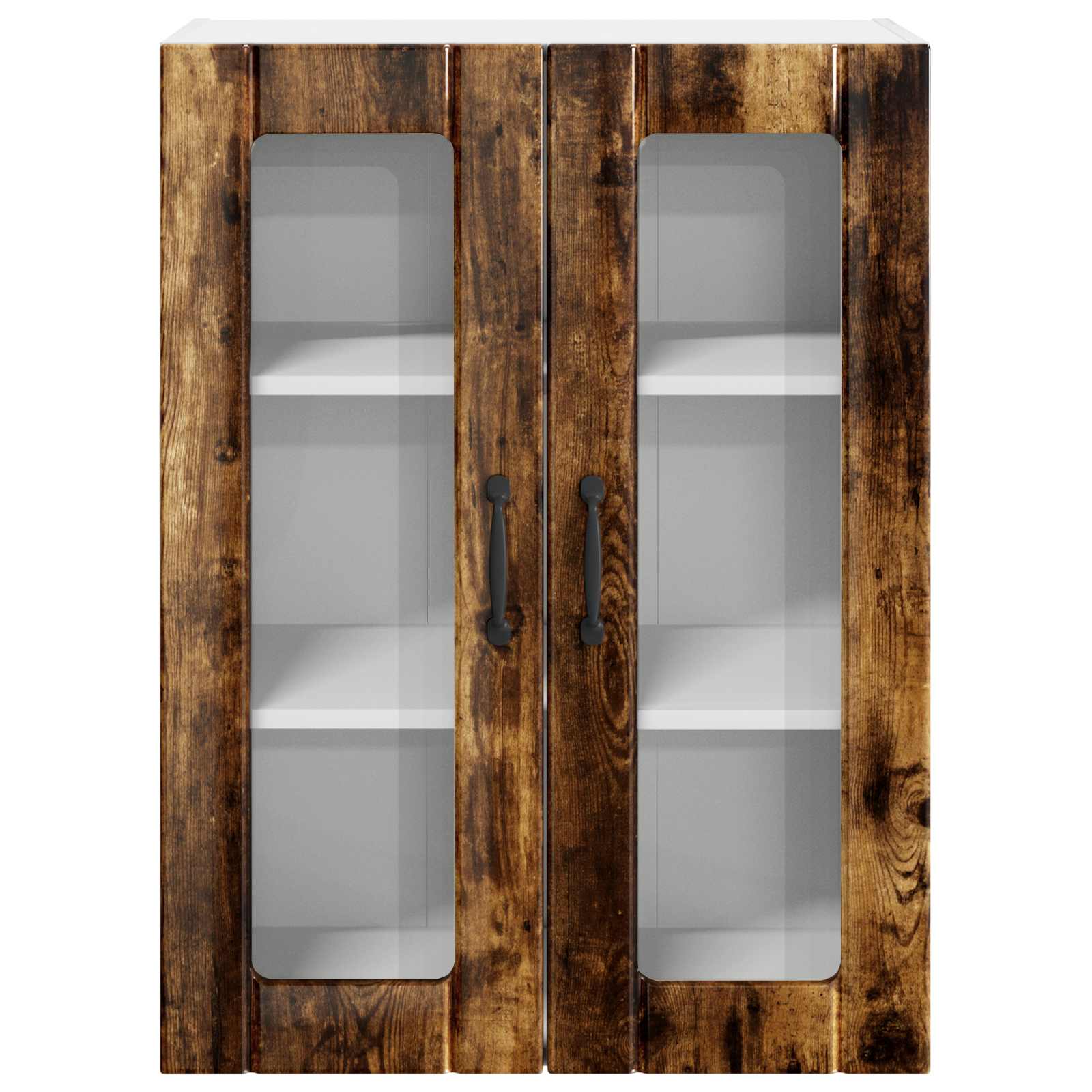 Mobile in vetro da parete LUCCA Rovere Fumo 60 x 31 x 80 cm - homemem39