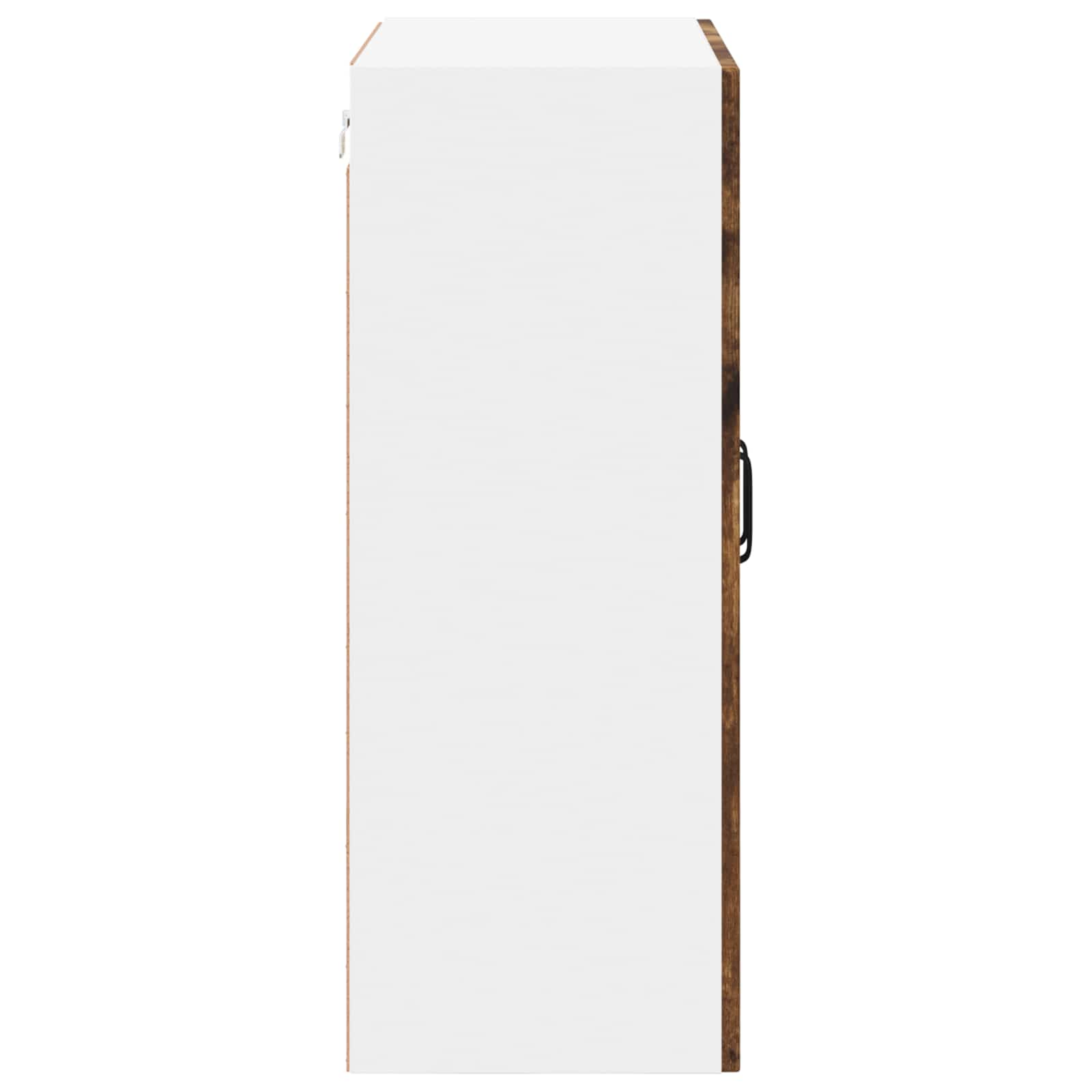 Mobile in vetro da parete LUCCA Rovere Fumo 60 x 31 x 80 cm - homemem39