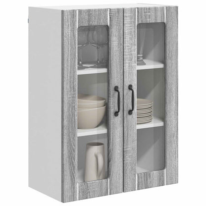 Mobile in vetro da parete LUCCA Grigio Sonoma 60 x 31 x 80 cm | homemem39