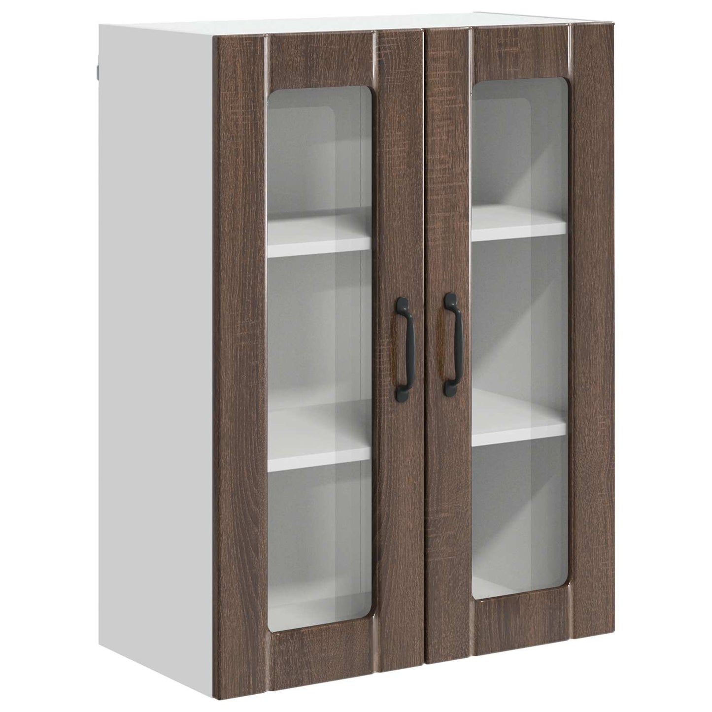 Mobile in vetro da parete LUCCA Rovere Marrone 60 x 31 x 80 cm