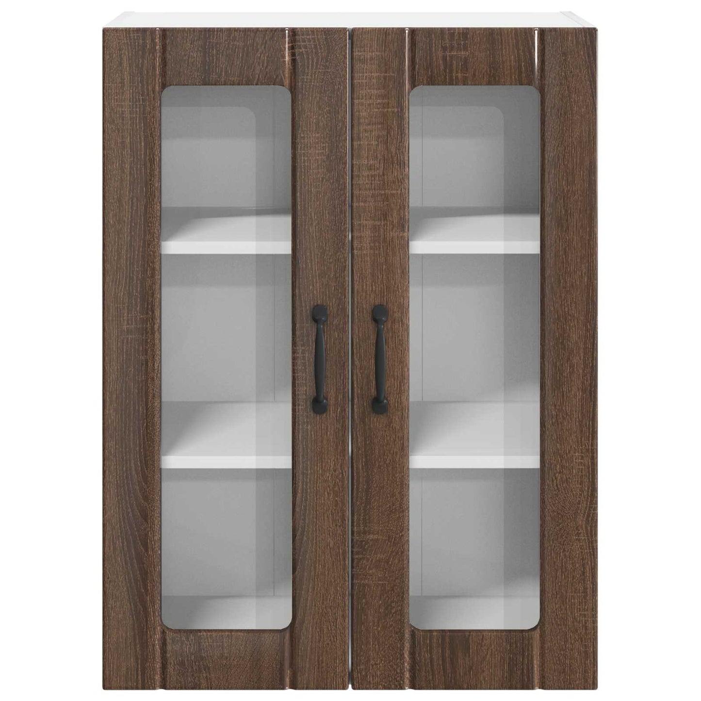 Mobile in vetro da parete LUCCA Rovere Marrone 60 x 31 x 80 cm
