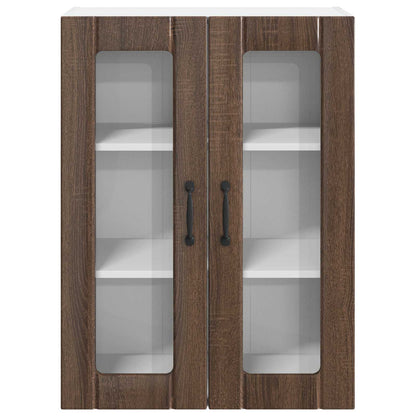 Mobile in vetro da parete LUCCA Rovere Marrone 60 x 31 x 80 cm