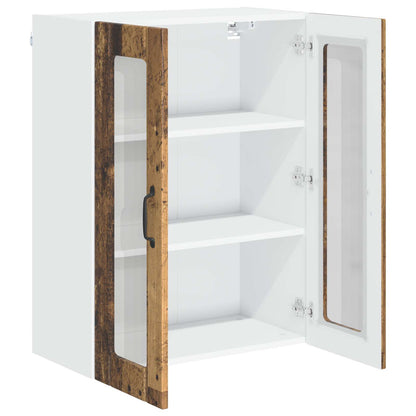 Mobile in vetro da parete LUCCA Legno antico 60 x 31 x 80 cm | homemem39