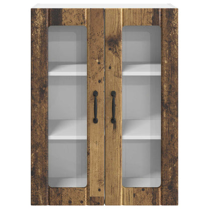 Mobile in vetro da parete LUCCA Legno antico 60 x 31 x 80 cm | homemem39