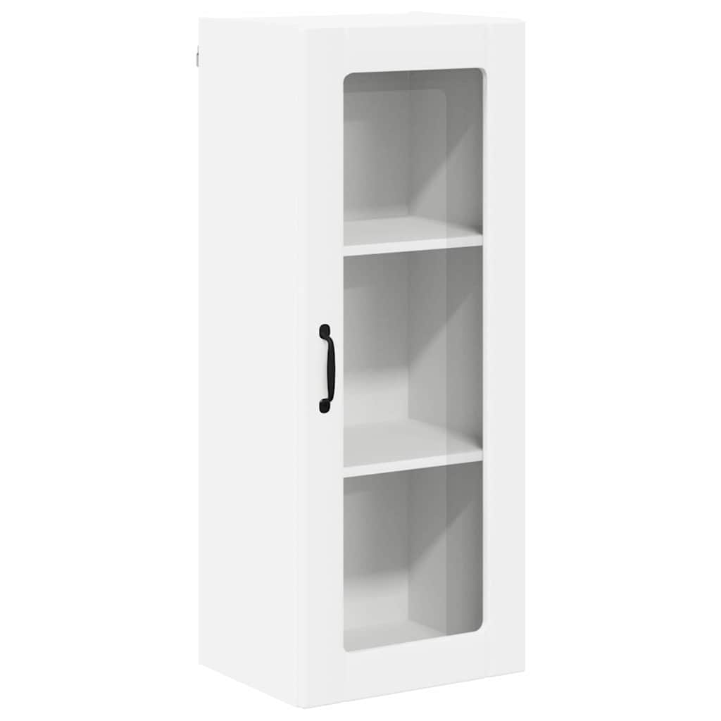 Mobile in vetro da parete LUCCA Bianco 40 x 31 x 100 cm | homemem39