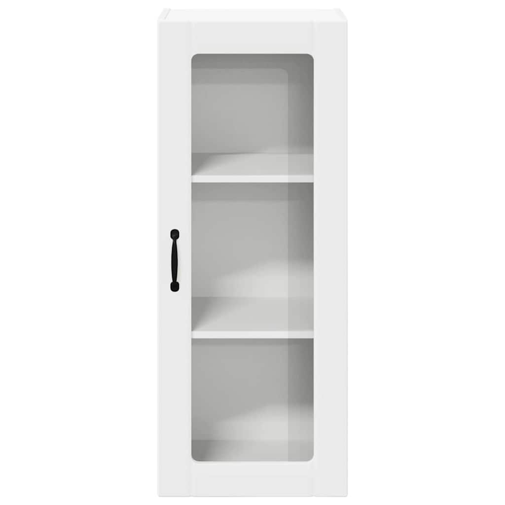 Mobile in vetro da parete LUCCA Bianco 40 x 31 x 100 cm | homemem39