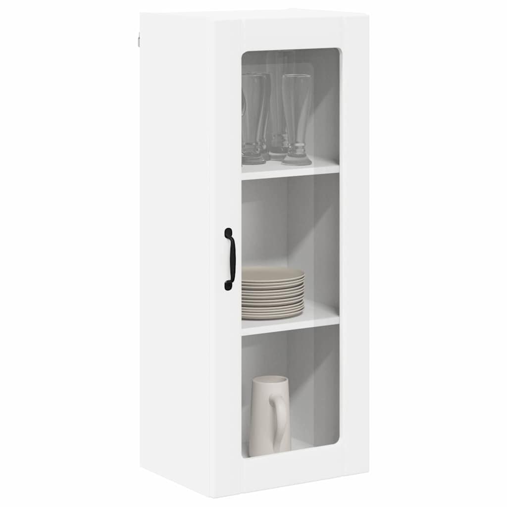 Mobile in vetro da parete LUCCA Bianco 40 x 31 x 100 cm | homemem39