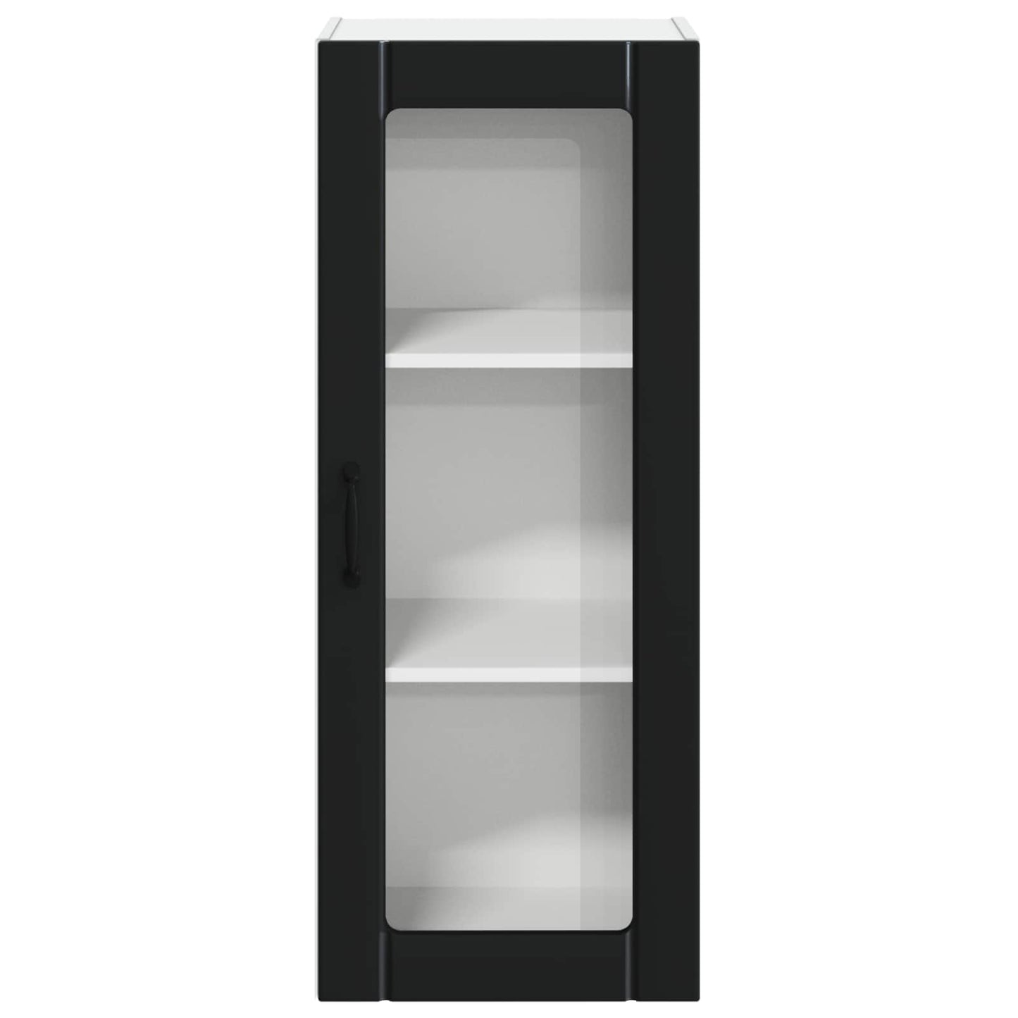 Mobile in vetro da parete LUCCA Nero 40 x 31 x 100 cm | homemem39