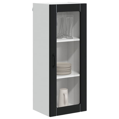 Mobile in vetro da parete LUCCA Nero 40 x 31 x 100 cm | homemem39
