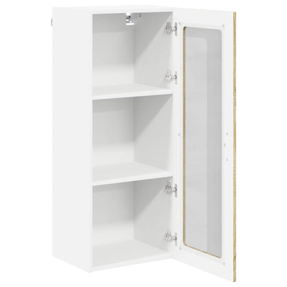 Mobile in vetro da parete LUCCA Rovere Sonoma 40 x 31 x 100 cm | homemem39