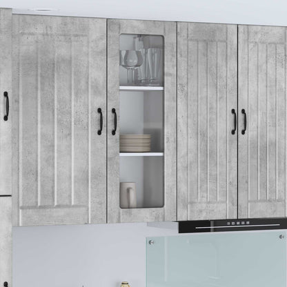 Mobile in vetro da parete LUCCA Grigio Cemento 40 x 31 x 100 cm | homemem39