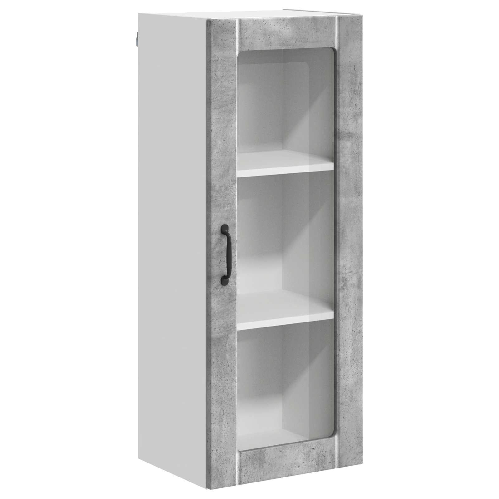 Mobile in vetro da parete LUCCA Grigio Cemento 40 x 31 x 100 cm | homemem39