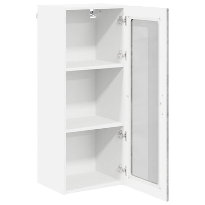 Mobile in vetro da parete LUCCA Grigio Cemento 40 x 31 x 100 cm | homemem39