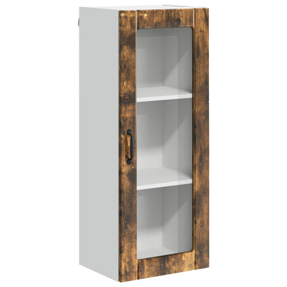 Mobile in vetro da parete LUCCA Rovere Fumo 40 x 31 x 100 cm - homemem39